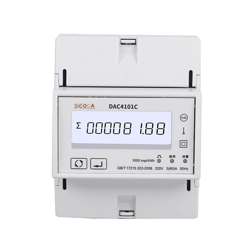 Dac4101c en carril DIN con relé de prepago Modbus monofásico medidor de energía