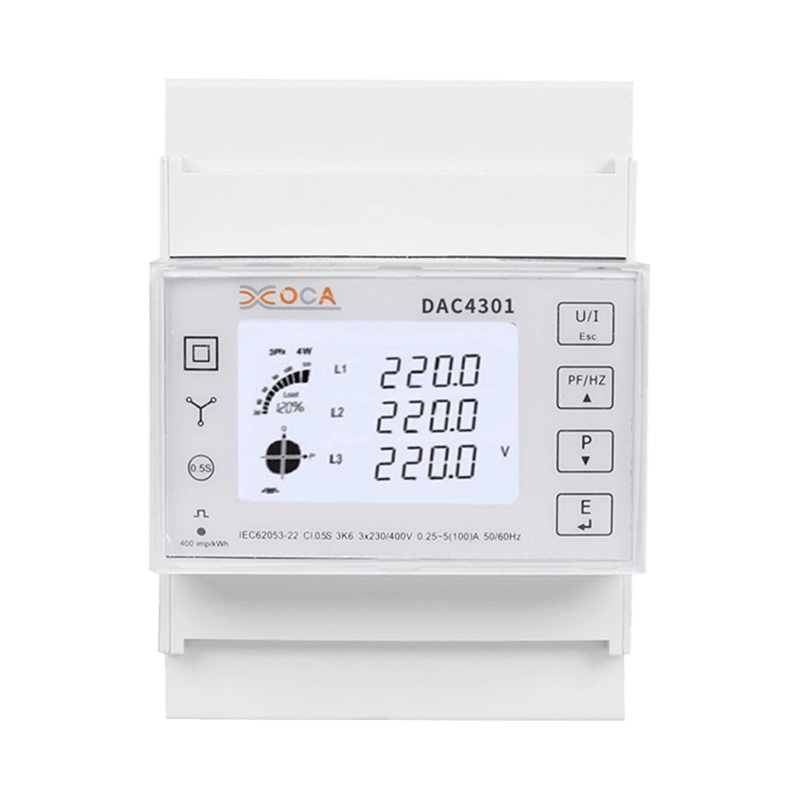 Dac4301 Medidor de energía eléctrica Modbus multitarifa CA en carril DIN