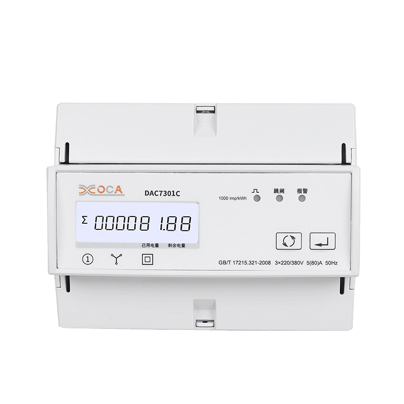 Dac7301c Medidor de energía inalámbrico eléctrico de tarifa Modbus trifásico AC en carril DIN