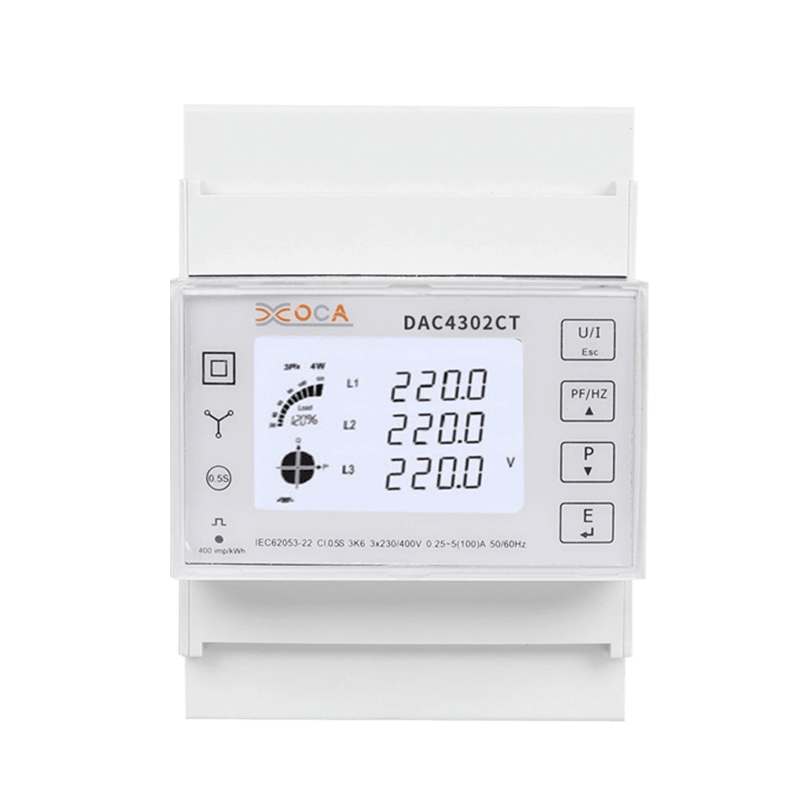 Dac4302CT Medidor de energía inteligente trifásico de CA en carril DIN