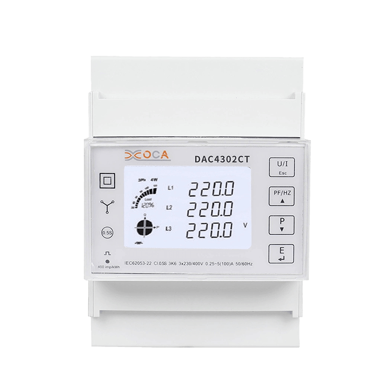 Dac4302CT Medidor de potencia del medidor de energía eléctrica Modbus Tuya trifásico en carril DIN