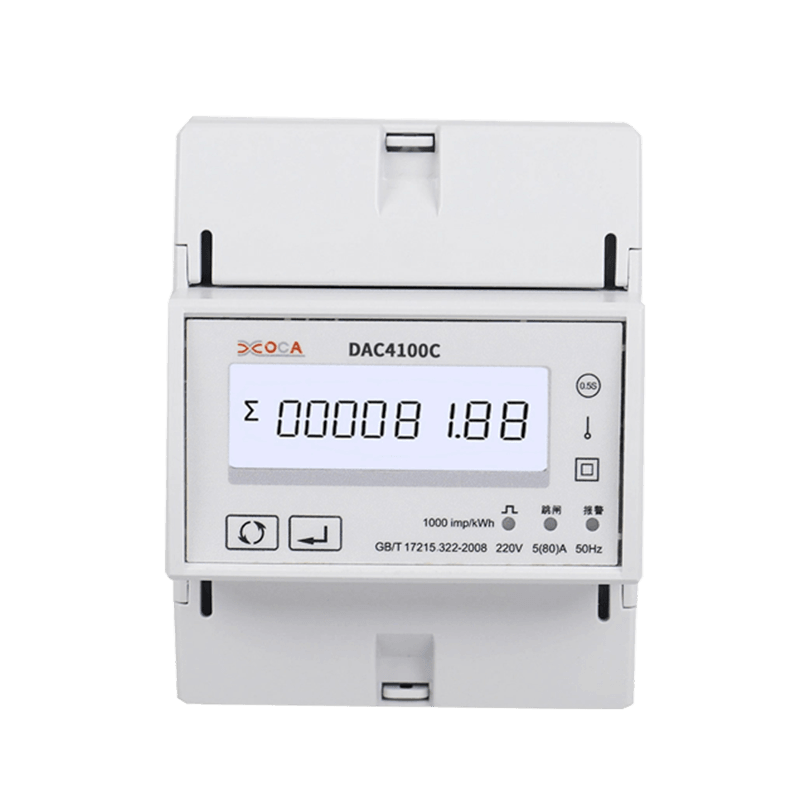 Medidor de energía con control remoto inteligente Modbus en carril DIN monofásico DAC4100C