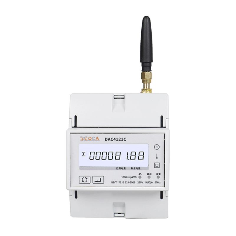 Medidor de potencia Modbus inalámbrico monofásico de CA en carril DIN Dac4121C