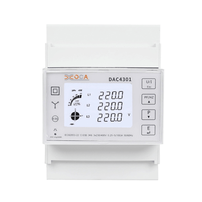 Dac4301 Medidor de energía eléctrica Modbus prepago en carril DIN