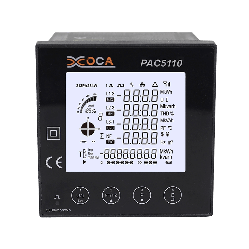 Medidor de potencia del medidor de energía eléctrica Digital Modbus RS485 Panel trifásico PAC5110