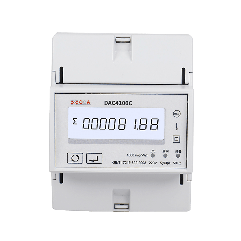 Medidor de energía con control remoto inteligente Modbus en carril DIN monofásico DAC4100C