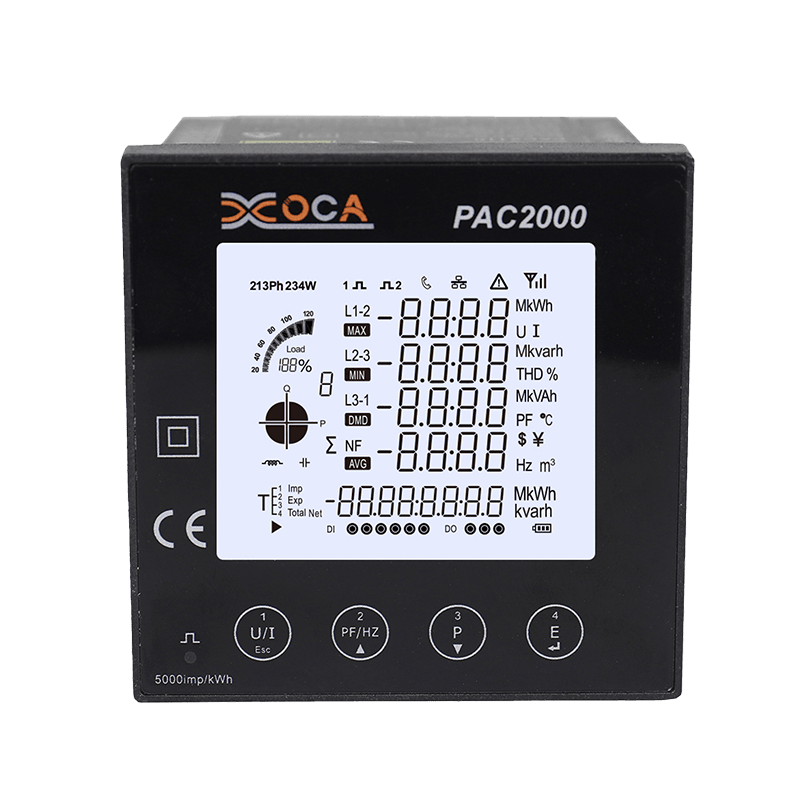 Medidor de potencia digital de panel LCD inteligente multifunción PAC2000