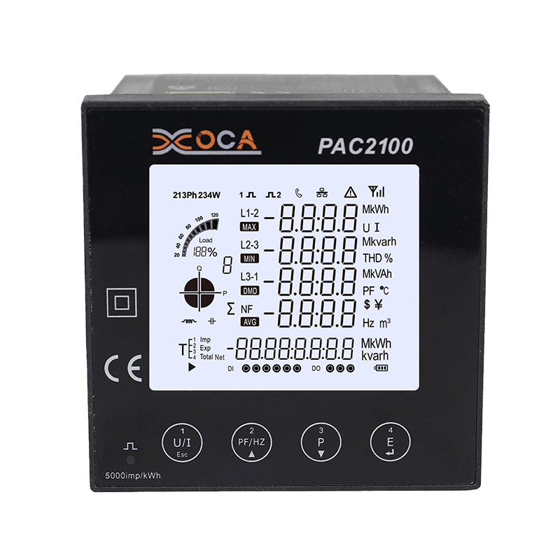 Medidor de energía inteligente digital LCD grande PAC2100