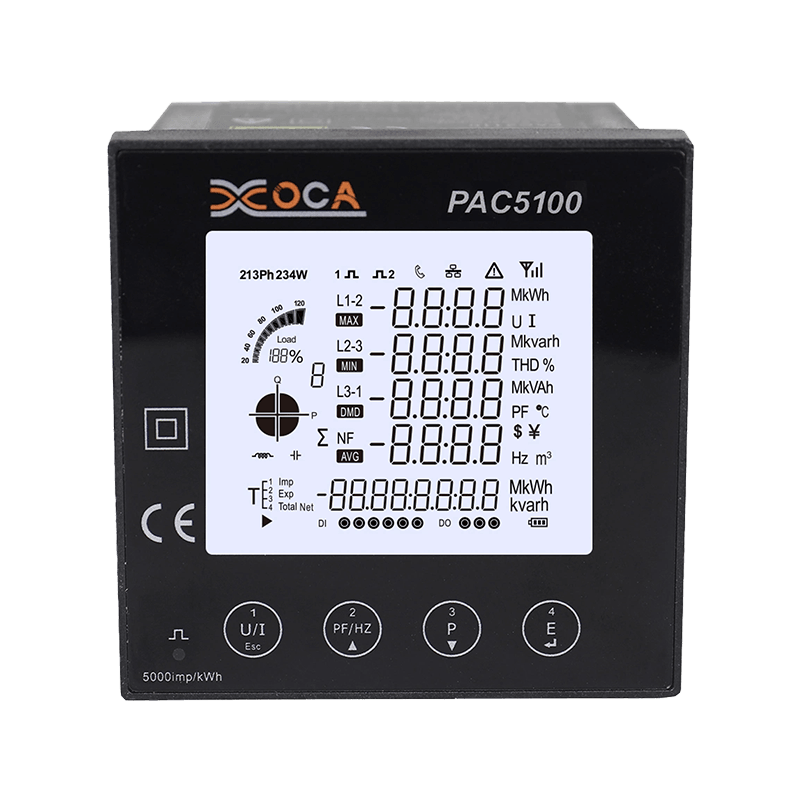 Medidor inteligente de energía eléctrica con panel LCD inalámbrico PAC5100