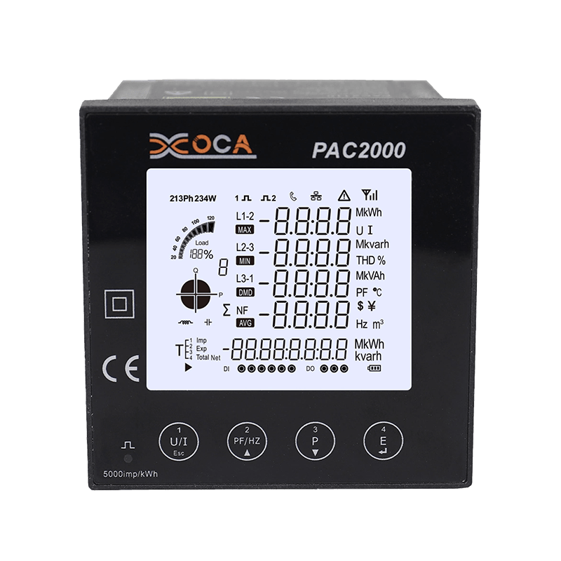 Medidor de potencia de panel multifunción digital Smart Big LCD PAC2000