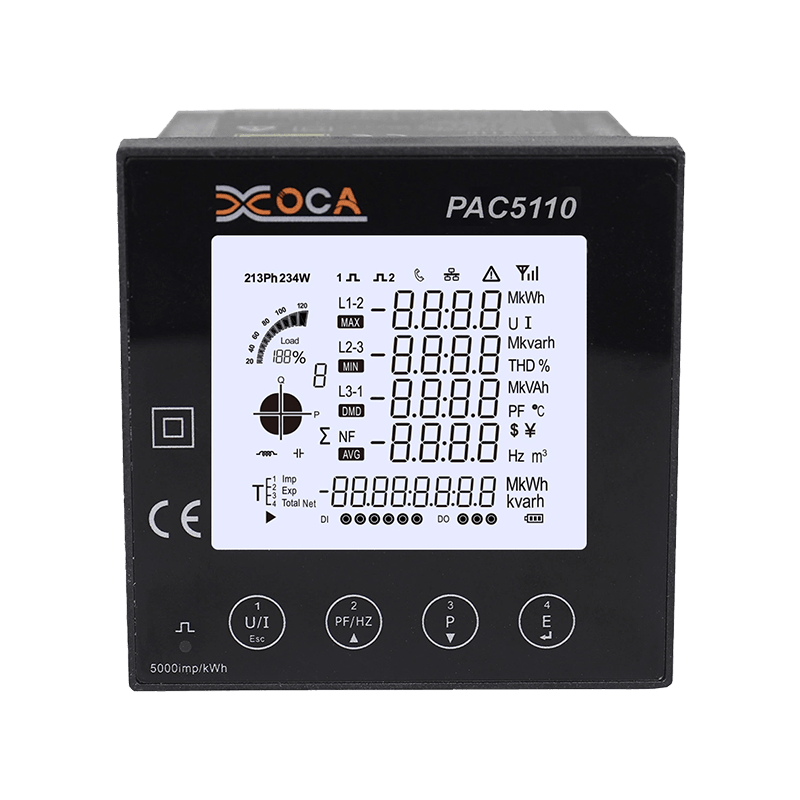 Medidor de potencia de panel eléctrico LCD digital trifásico PAC5110