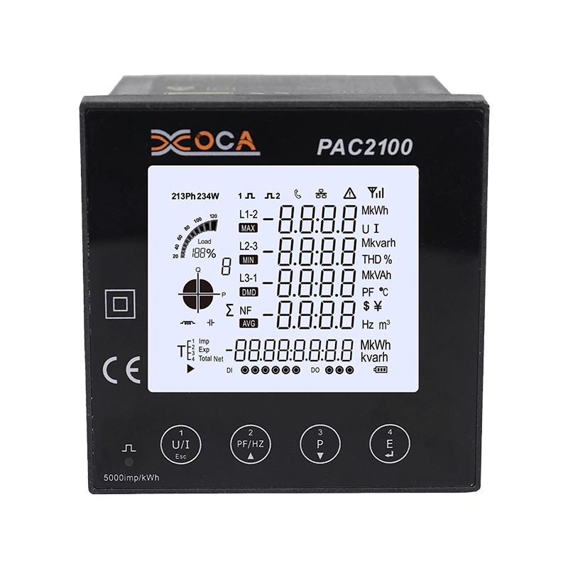 Medidor de energía inteligente digital LCD grande PAC2100